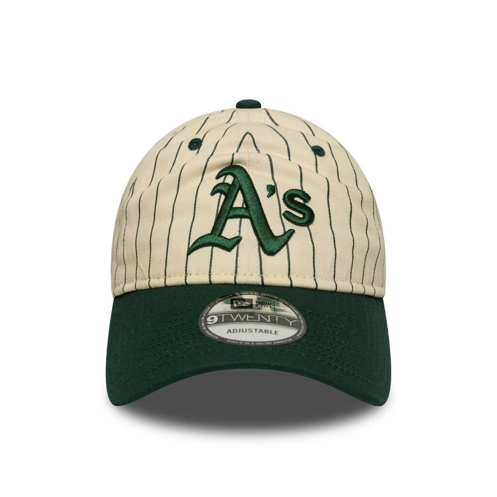 Bonnet New Era Modèle Oakland Athletics Mlb Pinstripe Dark Green 9twenty Couleur 2/5