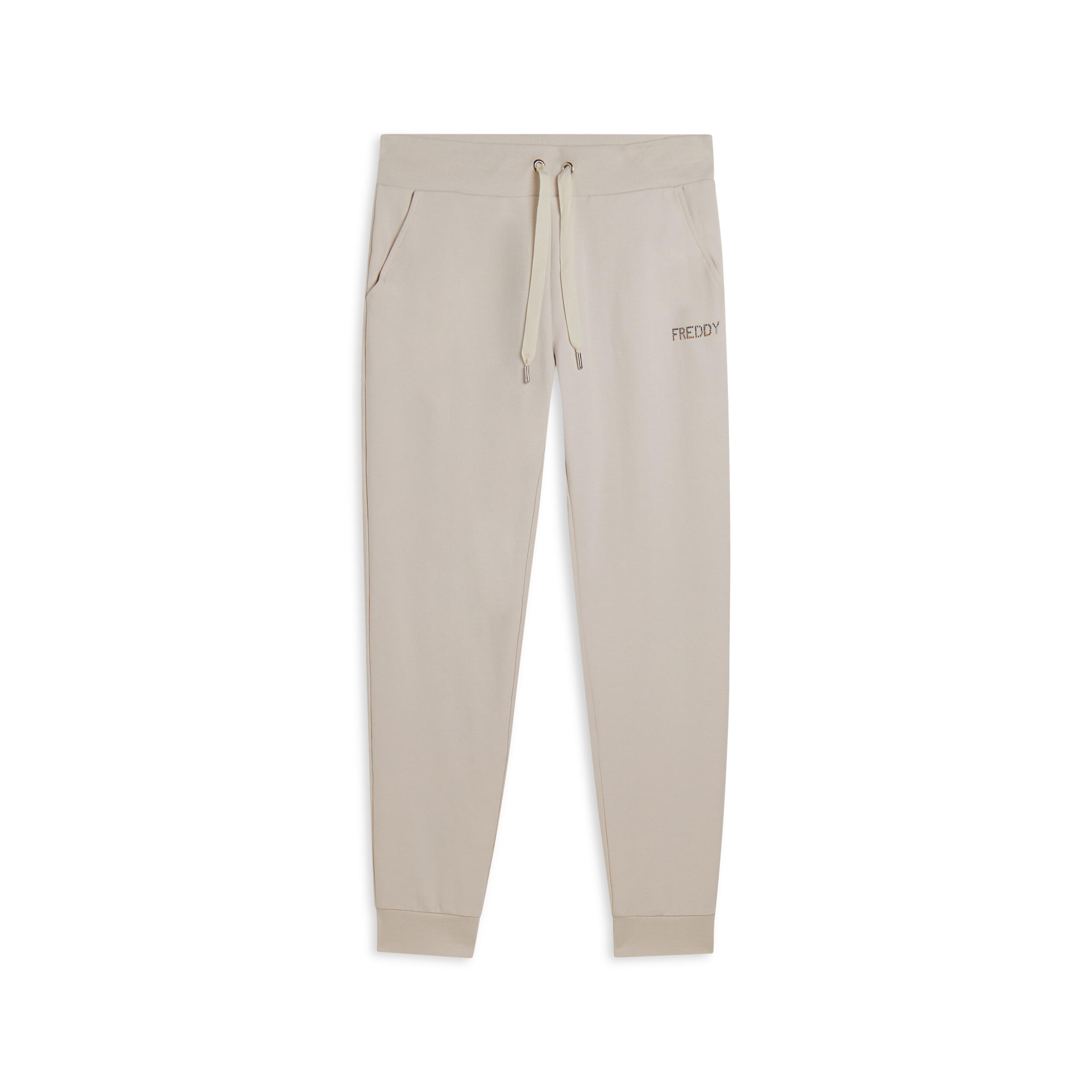 Freddy - Pantalon De Sport Pour Femmes Avec Bandes Aux Chevilles Et Paillettes Bicolores - Pantalons - Blanc - Decathlon