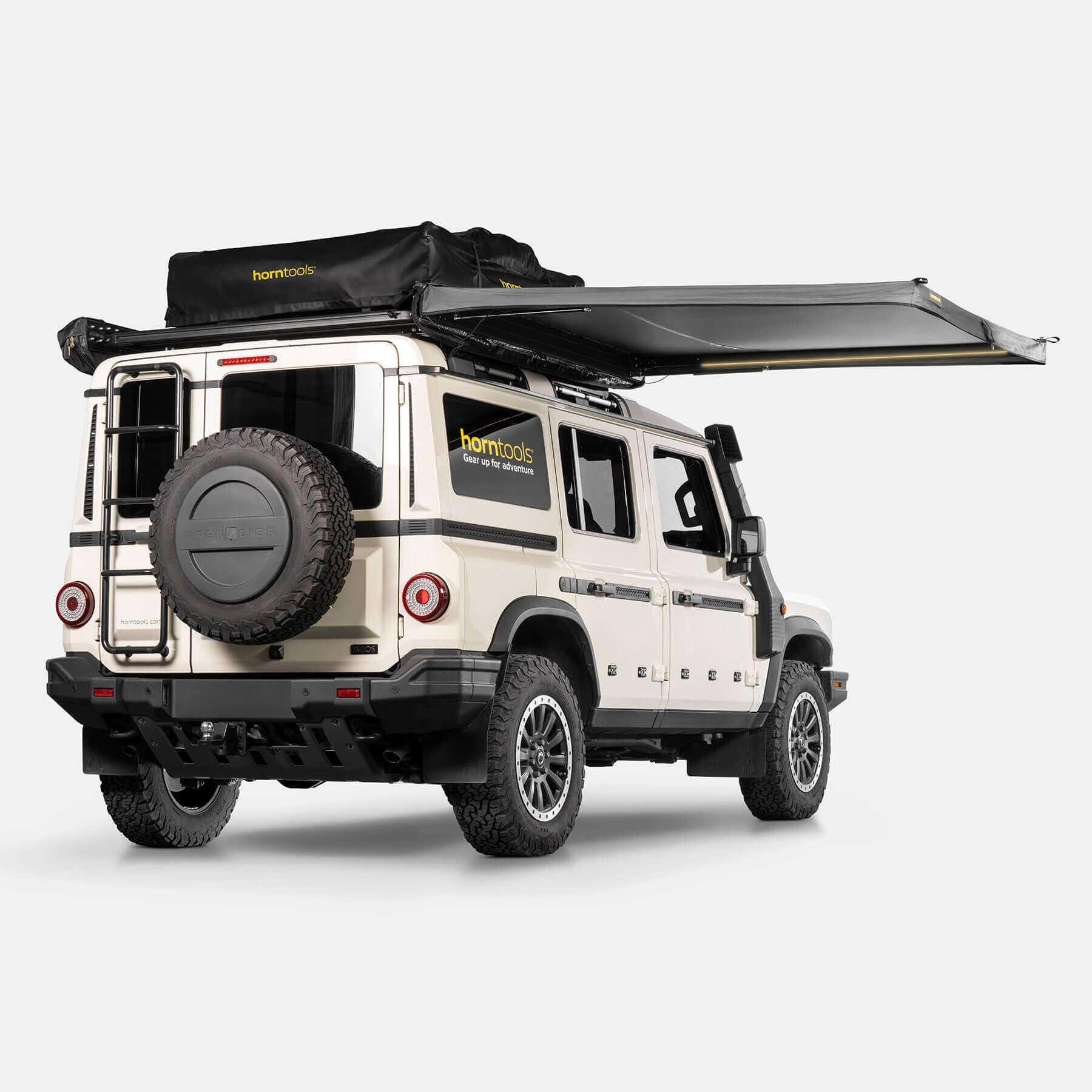 Horntools - Auvent Horizon Straight (autoportant) (sans Parois Latérales) - Tente De Toit - 2/3 Places - Decathlon