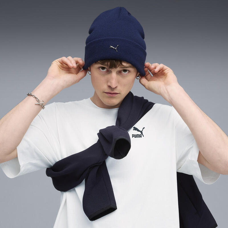 Głęboka czapka z metalowym logo PUMA CAT PUMA Navy Blue