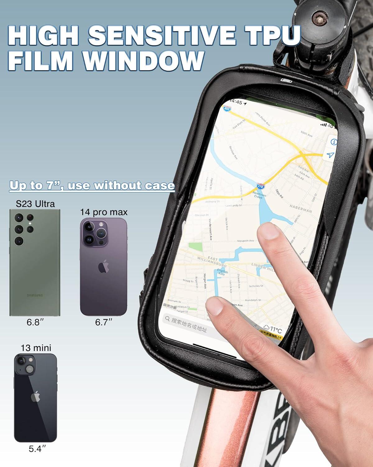Wasserdichte Fahrradtasche für Handy unter 7 Zoll 3/6