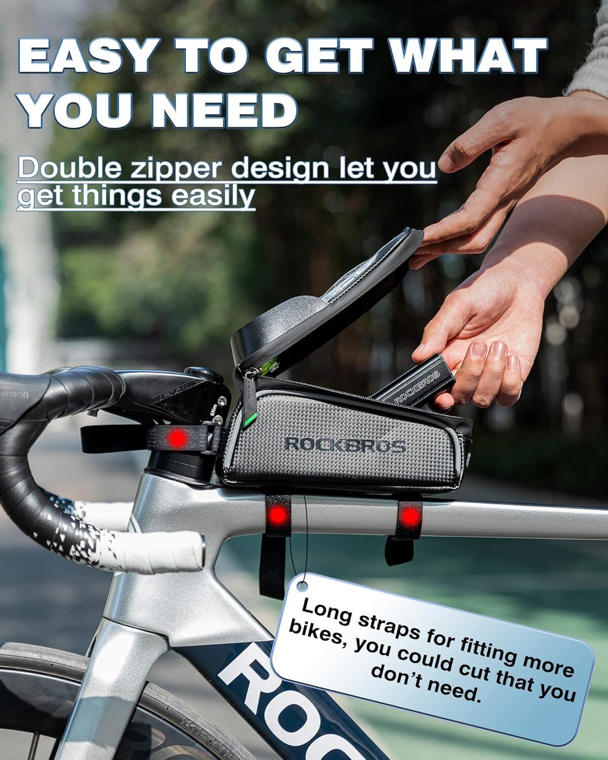 Wasserdichte Fahrradtasche für Handy unter 7 Zoll 6/6