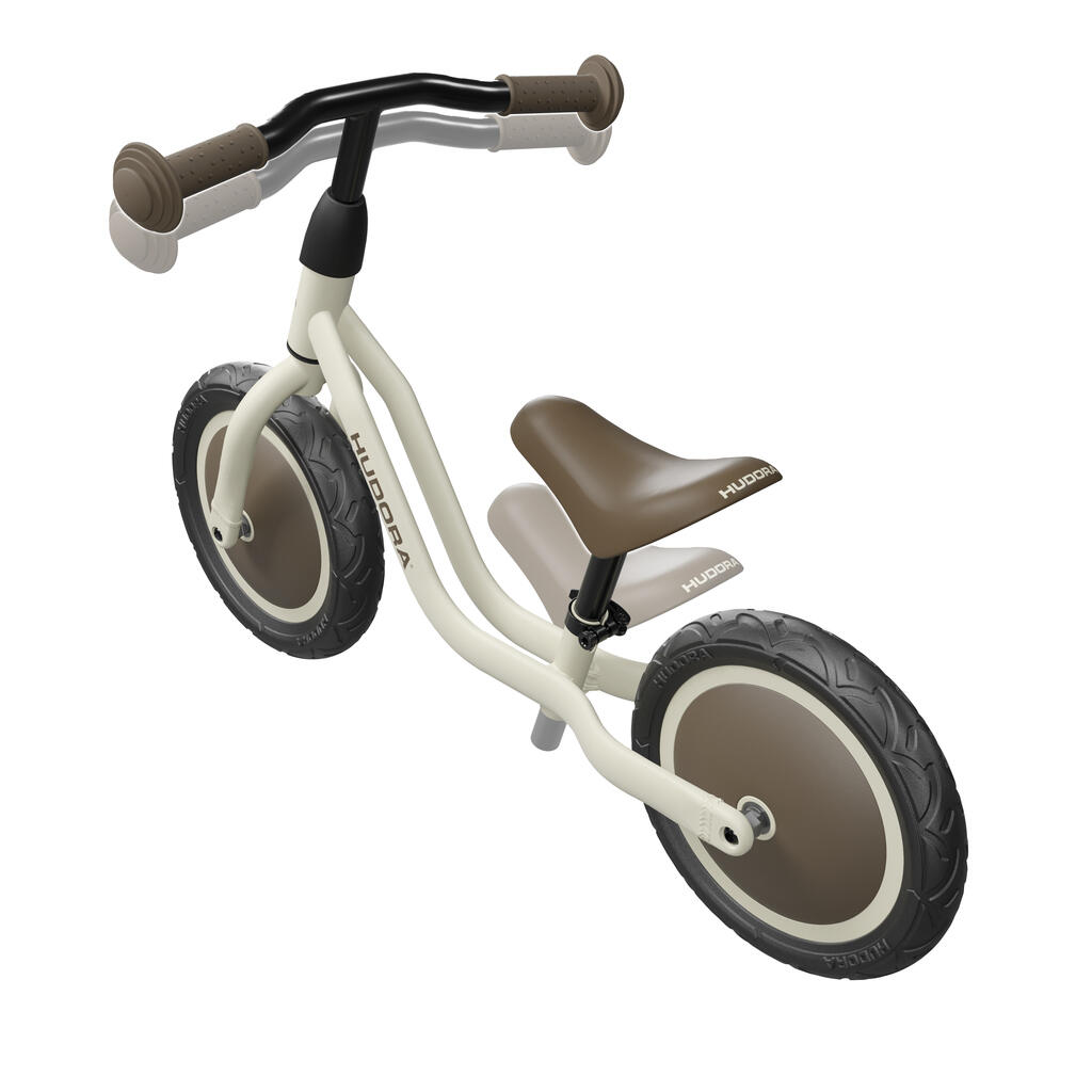 Bicicletta senza pedali Hudora Cruisy 10 beige, pneumatici 10", sella regolabile 3/7