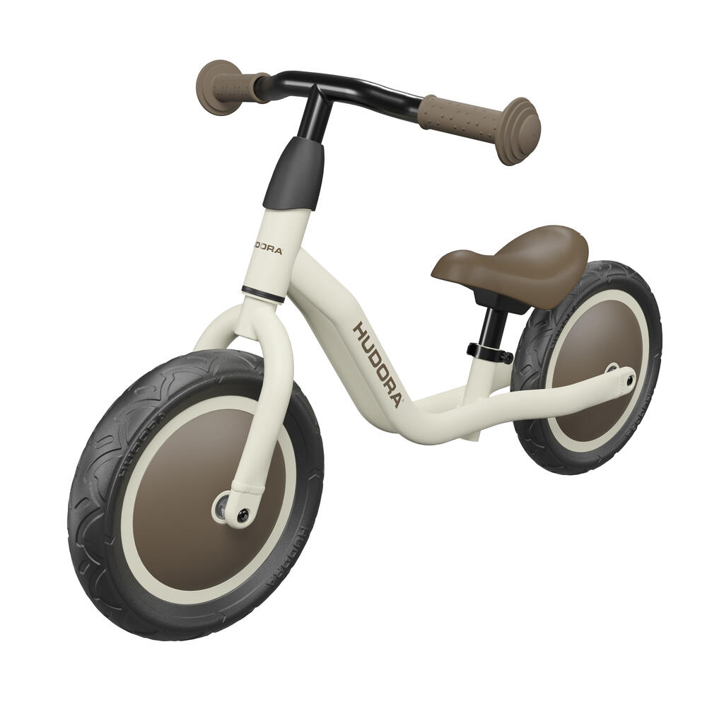 Bicicletta senza pedali Hudora Cruisy 10 beige, pneumatici 10", sella regolabile 5/7