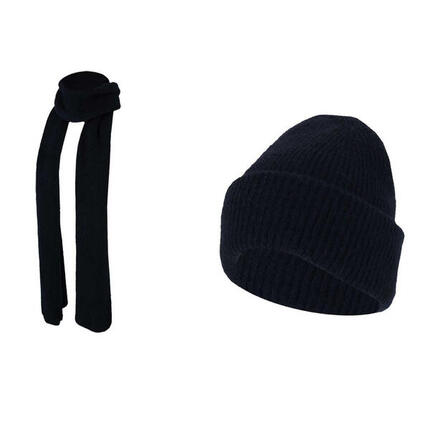 Damen Skiset - Mütze & Schal - Set - Einheitsgröße - Navy