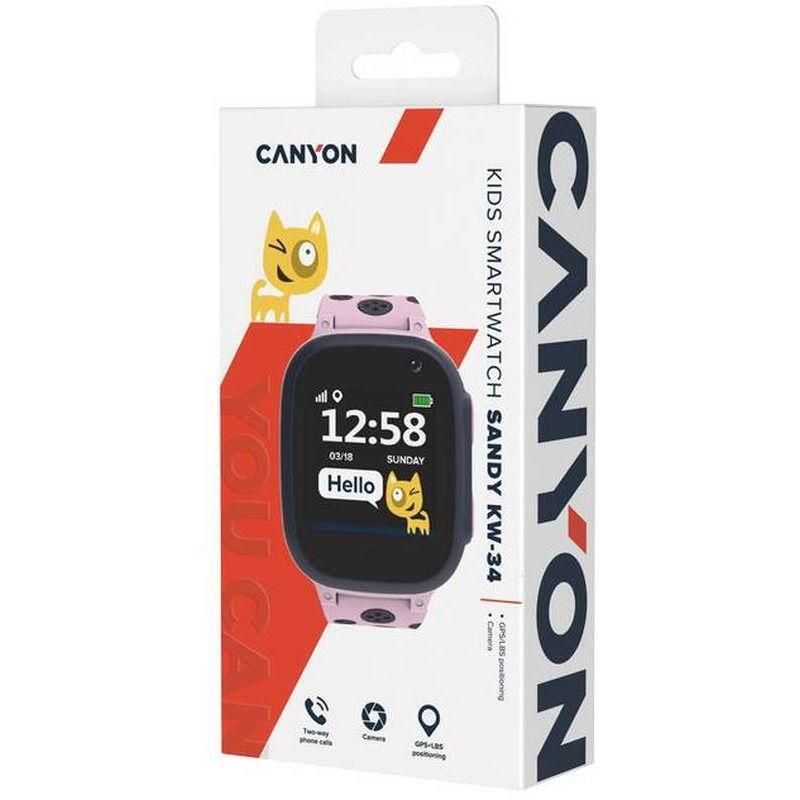 Smartwatch Canyon Sandy KW-34, ecran 1.44", Bluetooth, GPS, Curea Silicon