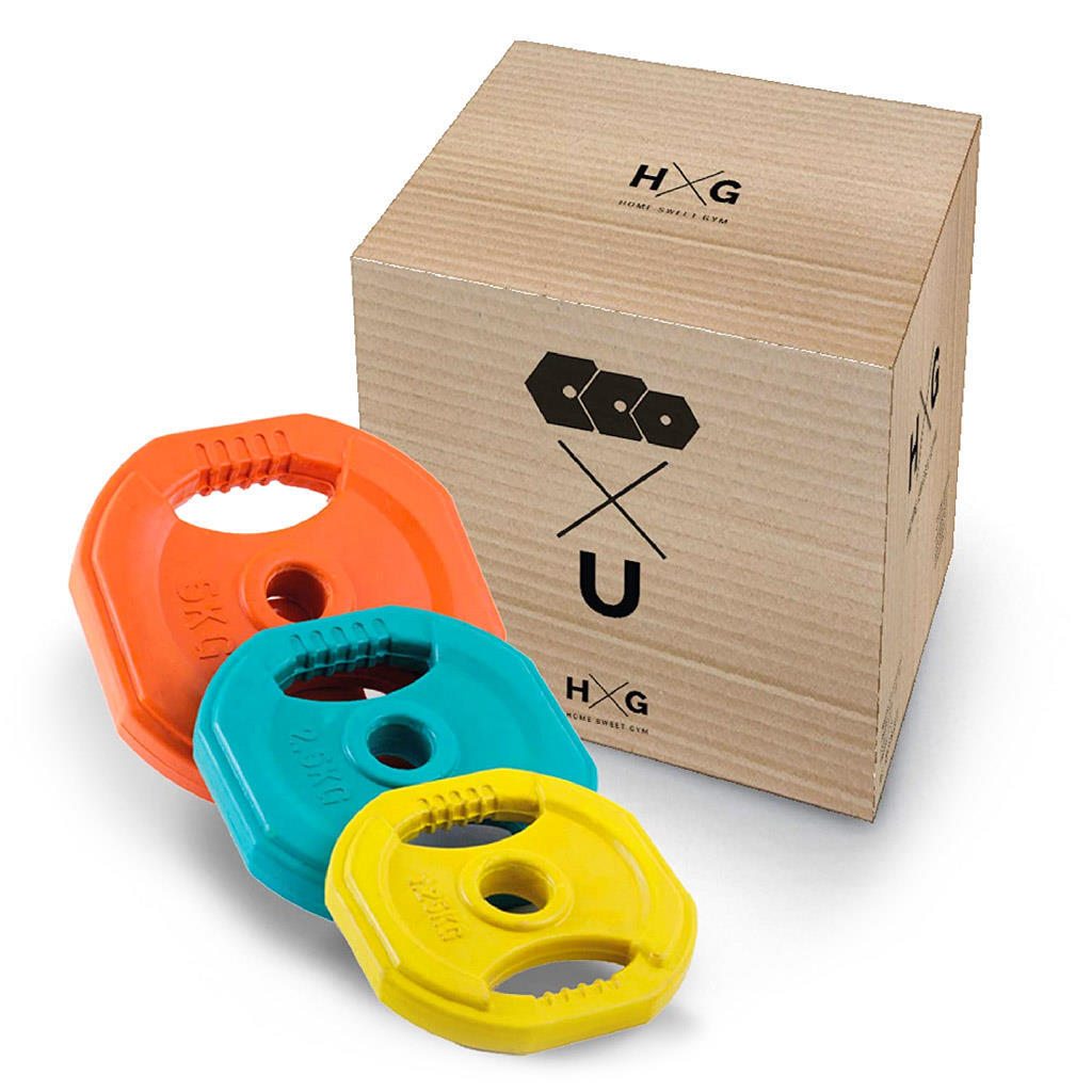 Conjunto BodyPump 17,5 kg com Barra e Discos Coloridos 2/4