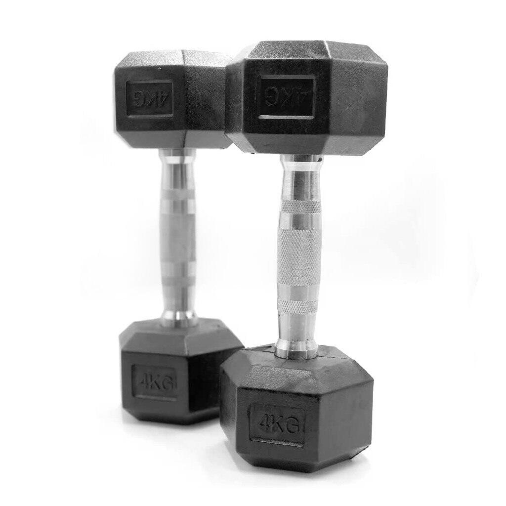 Pack 2 Halteres Hexagonais 4 kg – Treino de Força e Tonificação 2/4