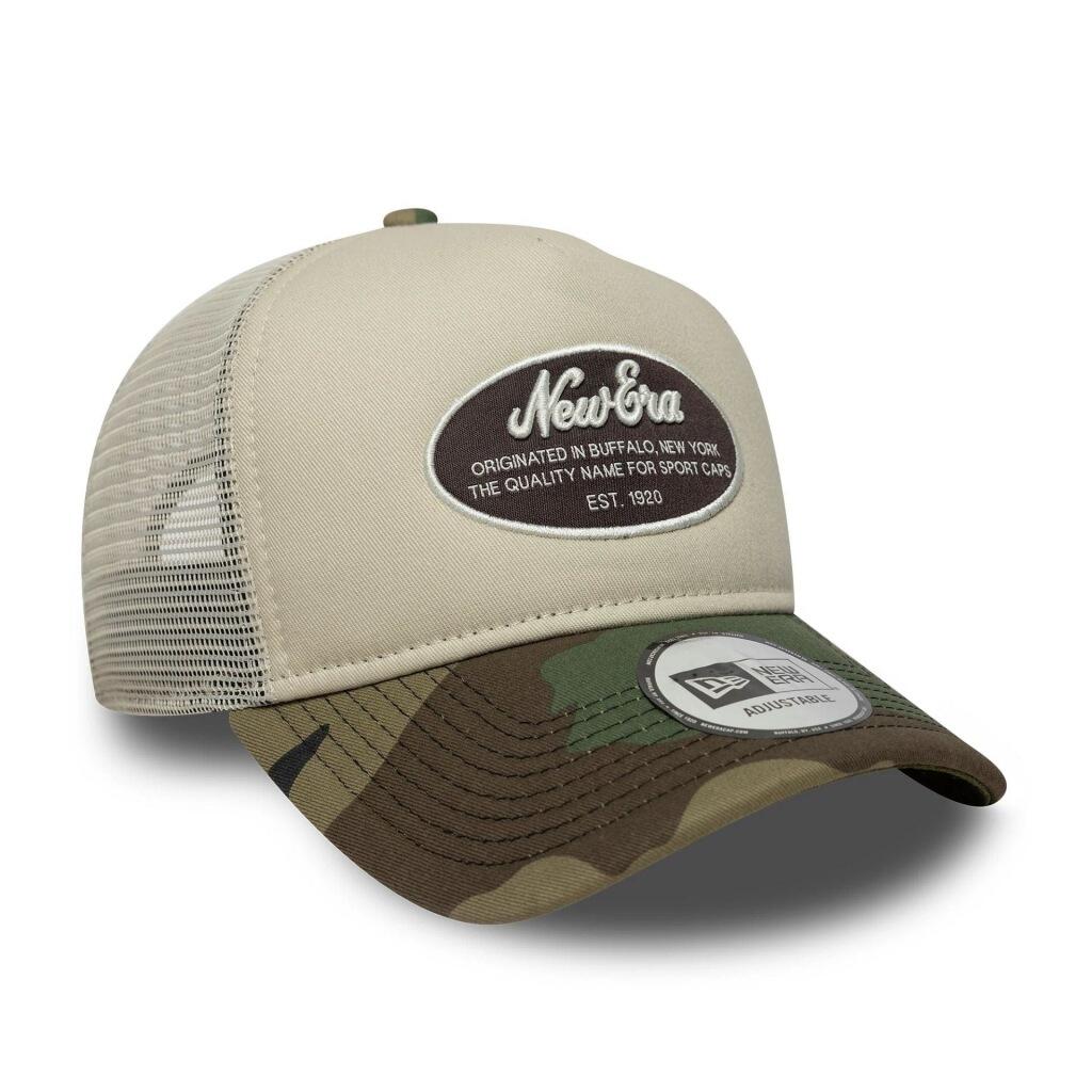 Bonnet New Era Modèle New Era Oval Patch Cream 9forty E-frame Trucker Couleur Be 3/5