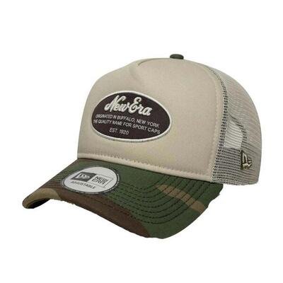 Cap new era model new era oval patch cream 9forty e-frame trucker kleur beige