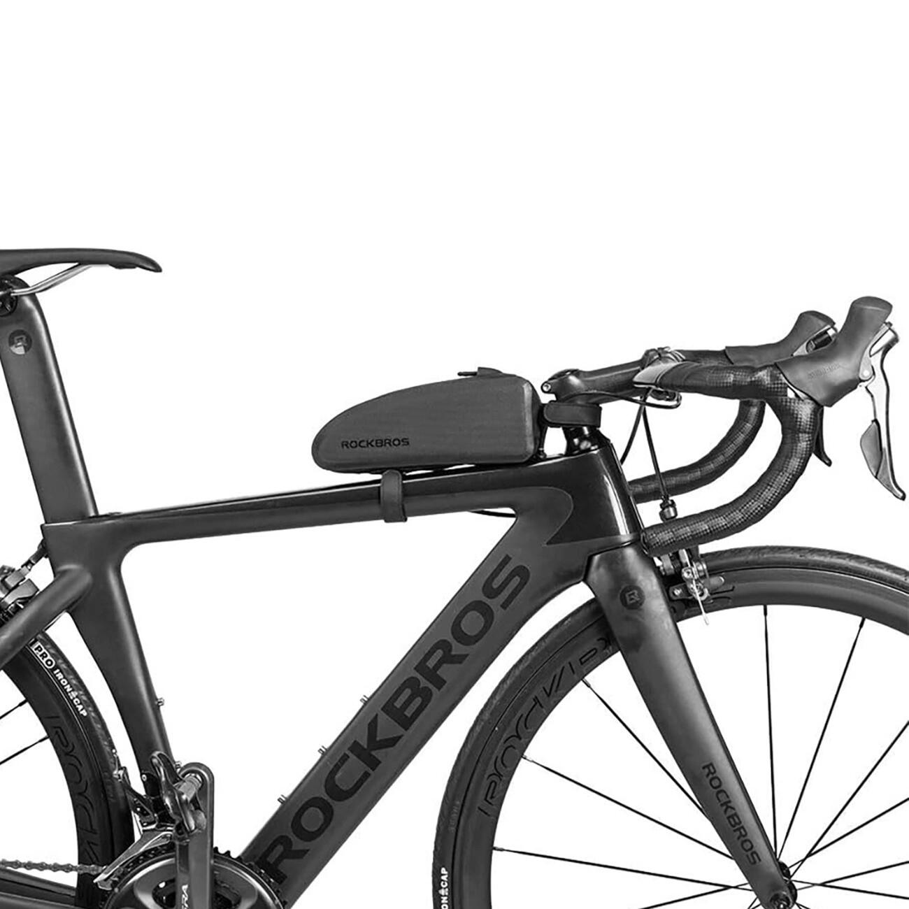 Borsa da telaio impermeabile per bicicletta 1,5L, nera 2/7