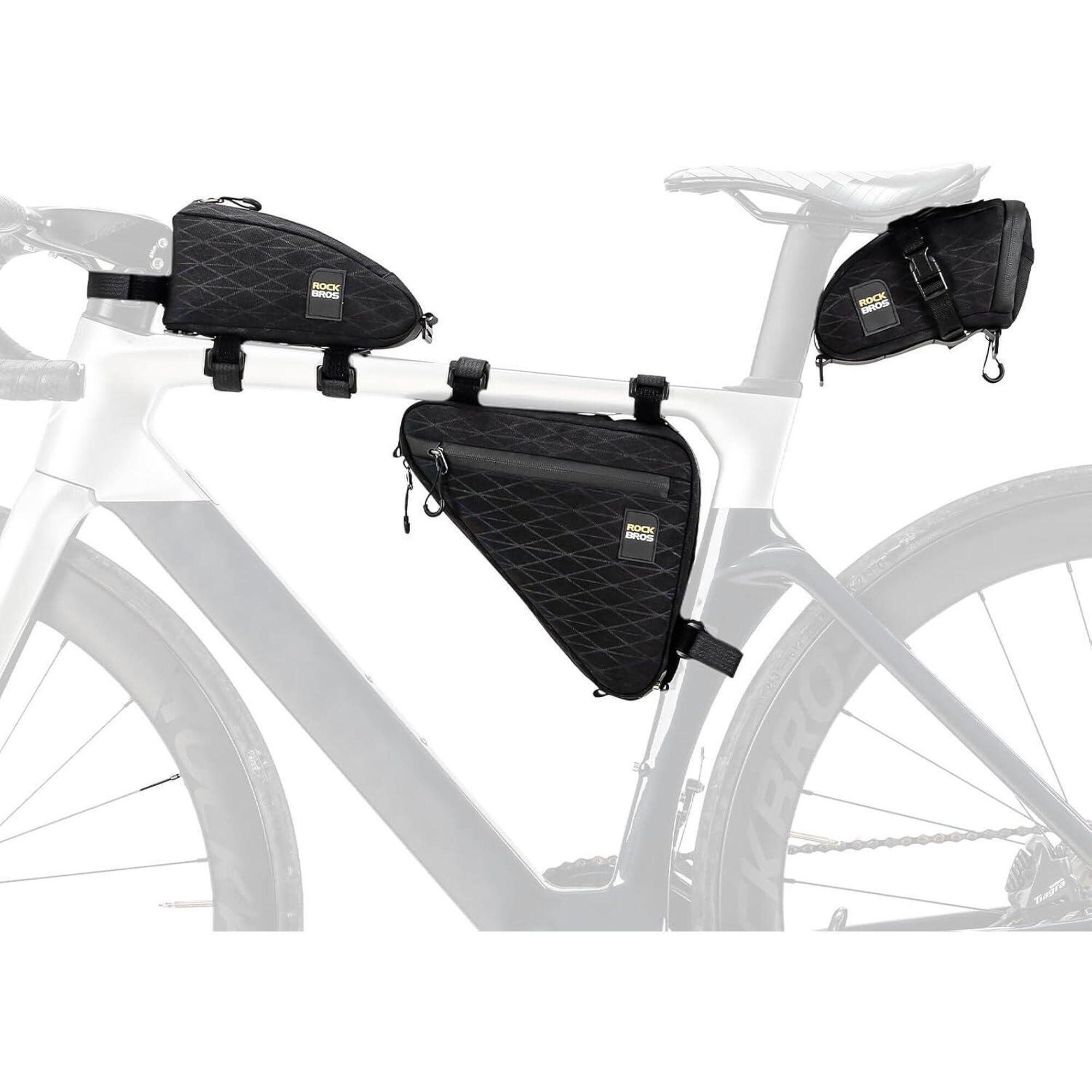 Rockbros - Ensemble De Sacs De Vélo Rockbros 3-en-1 - Sacoche De Cadre - Noir - Decathlon
