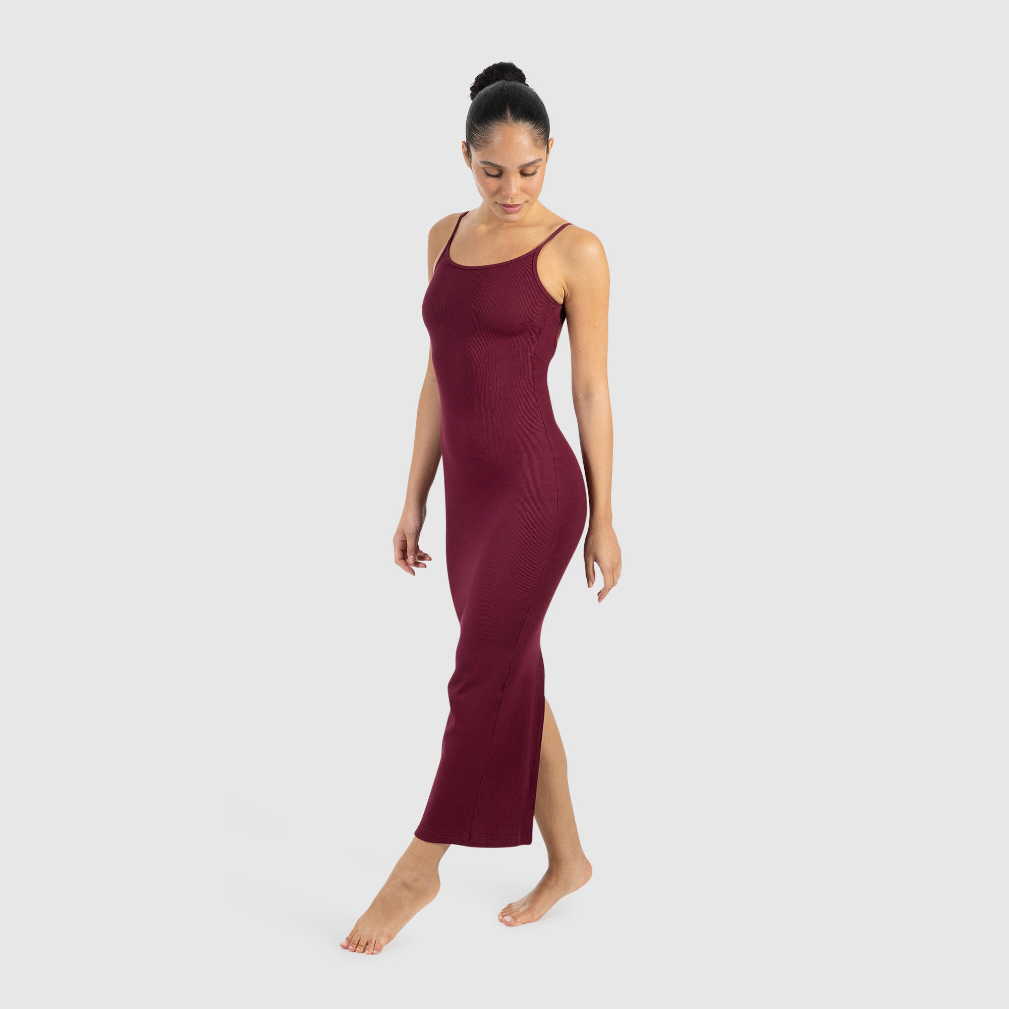 Damen Shirt Kleid Aveline Backless Bordeaux 2/5