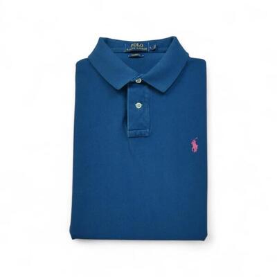 Tweedehands - korte mouw dames polo blauw - zeer goede staat