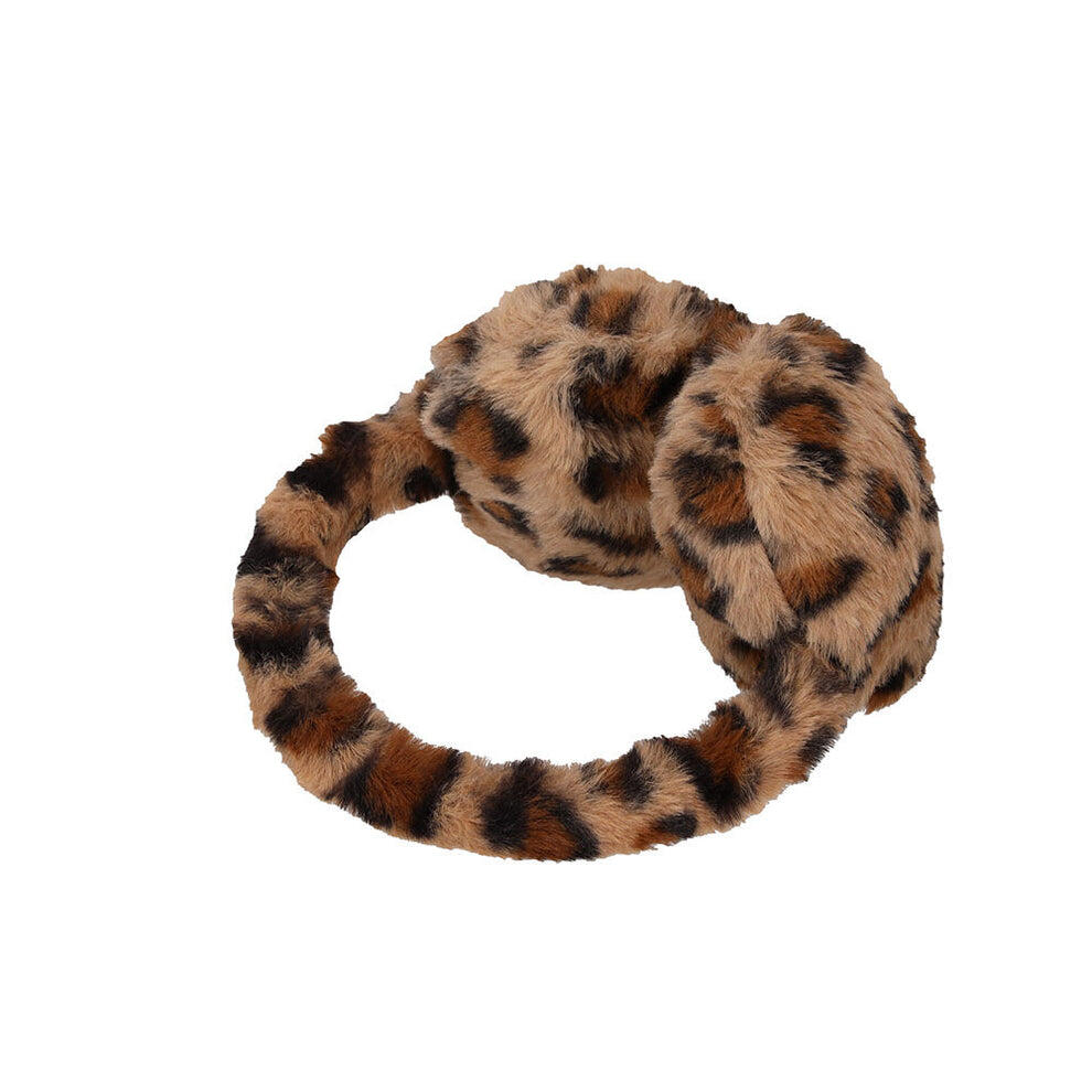Rundschal und Ohrenwärmer aus Teddywolle mit Leopardenmuster 2/6