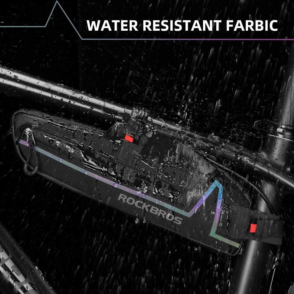 Bolsa de quadro impermeável e refletora para bicicleta 1,5L 3/6