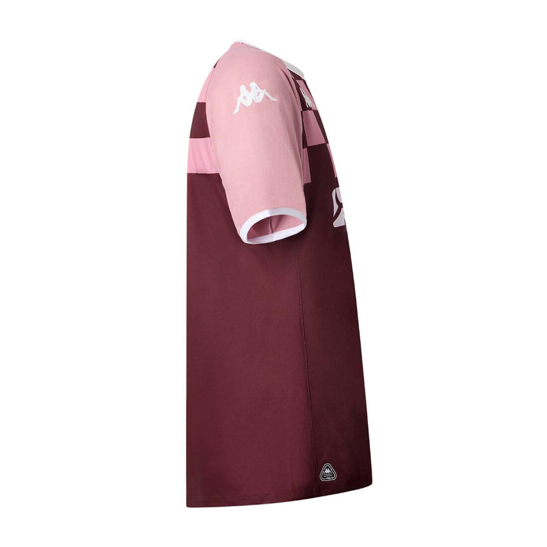 Maglia da allenamento UBB Kappa Mokibapre Pro Bordeaux e rosa 3/4