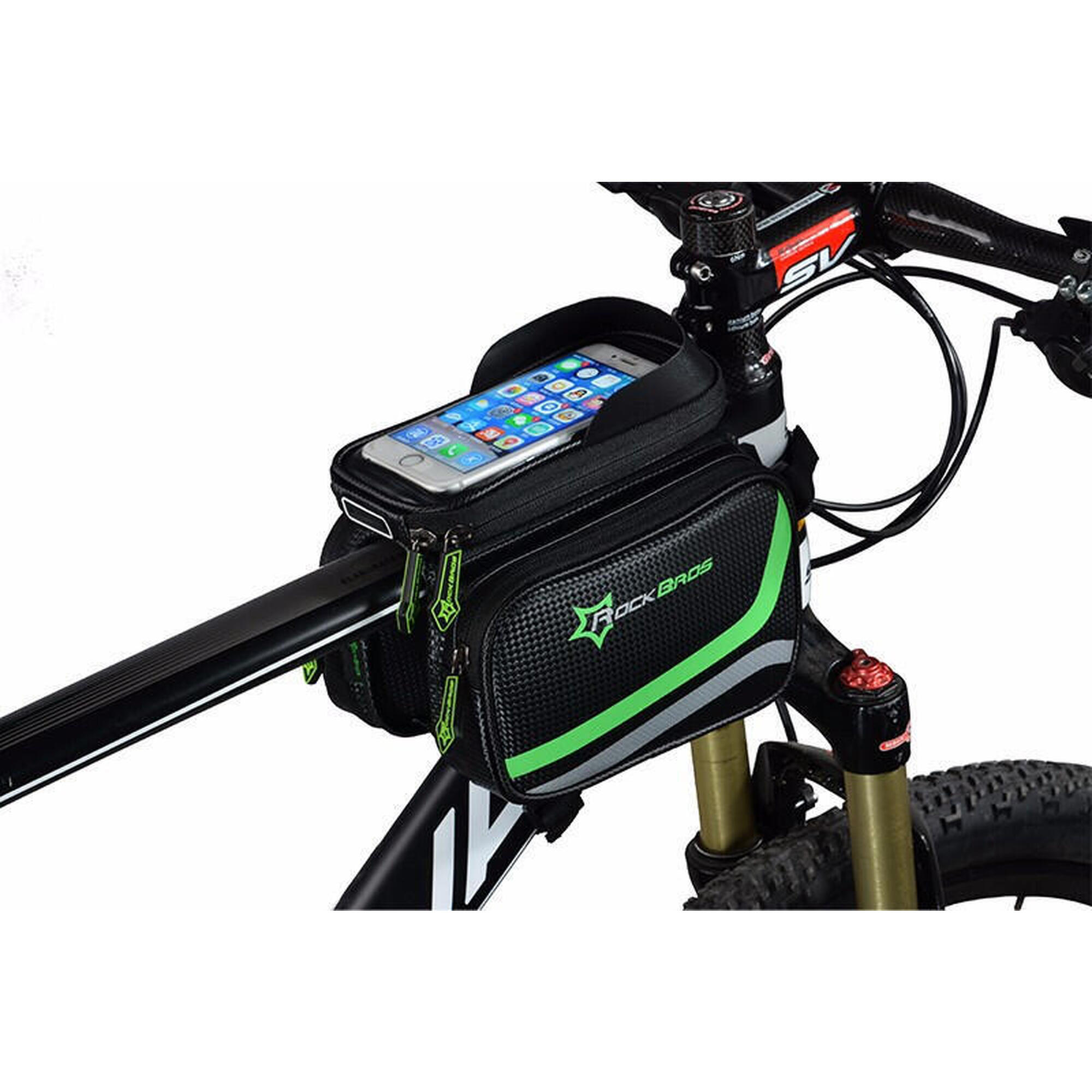 Geantă de cadru pentru bicicletă pentru smartphone de 6,2 inch