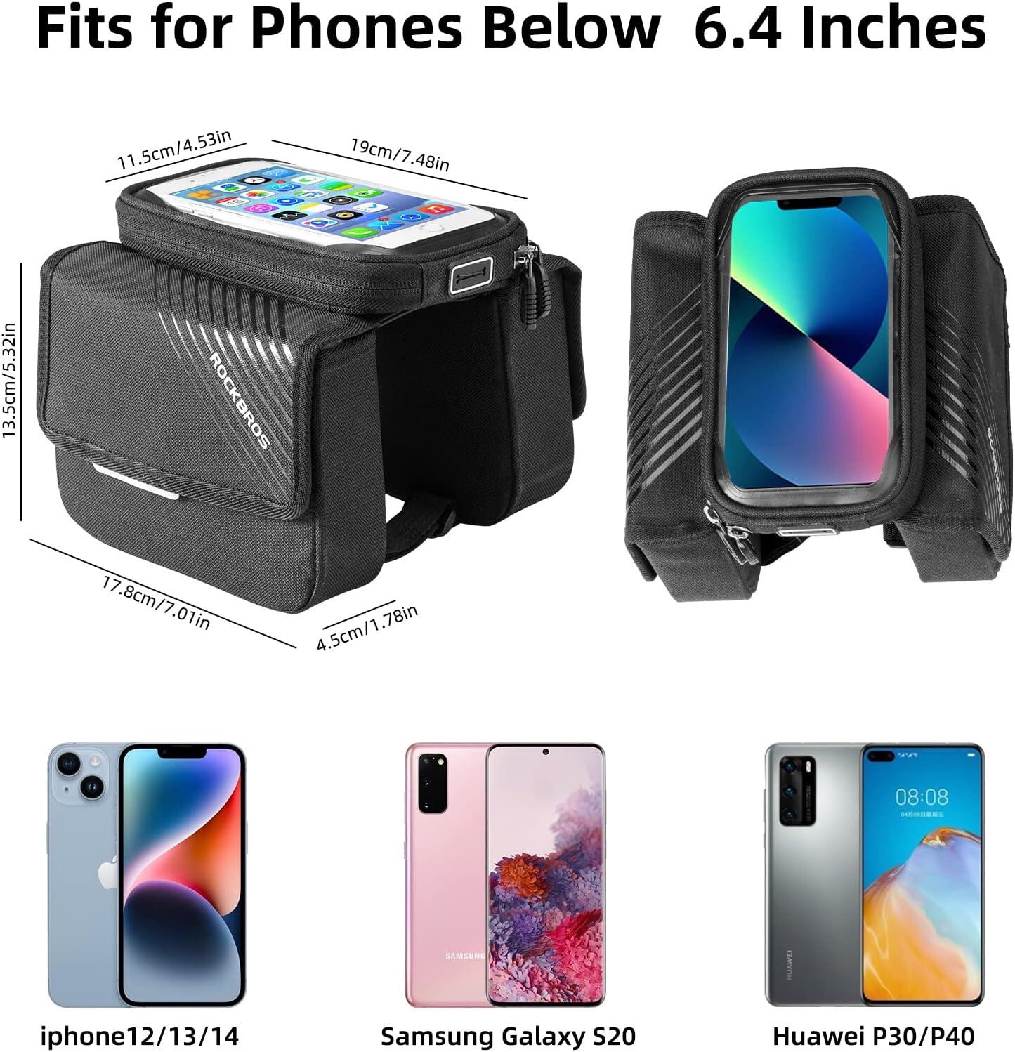 Sacoche de cadre étanche pour téléphone avec écran tactile 5/7