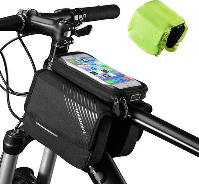 Waterdichte fietstas voor telefoon met touchscreen