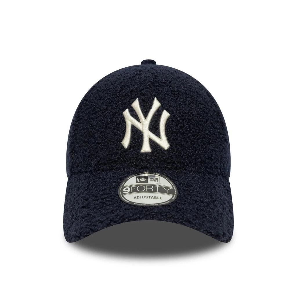 Casquette New Era 9Forty Yankees - Modèle Femme, Borg Beige, 100% Polyester, Style Strapback Réglable