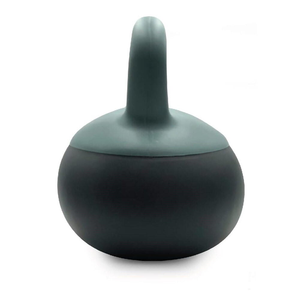 Kettlebell 20 kg Revestida em PVC, Preto/Cinza 3/4