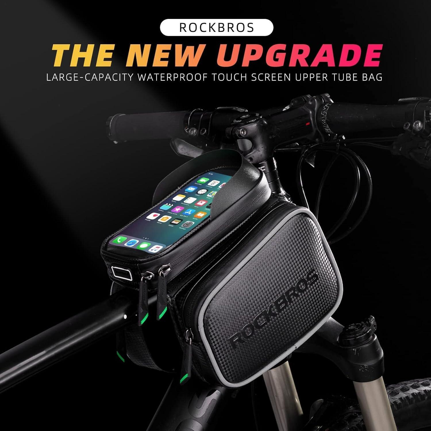 ROCKBROS Fahrradtasche für den Rahmen mit Halterung 3/5