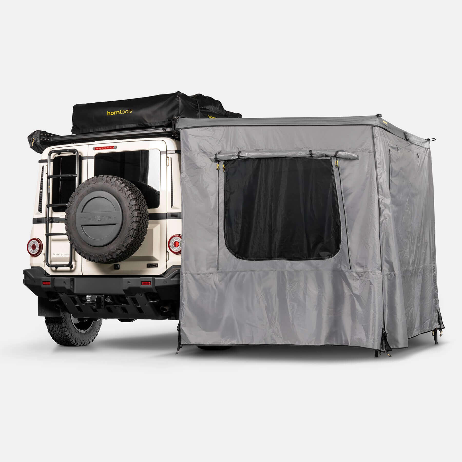 Horntools - Store Horizon Straight (autoportant) (avec Parois Latérales) - Tente De Toit - 2/3 Places - Decathlon