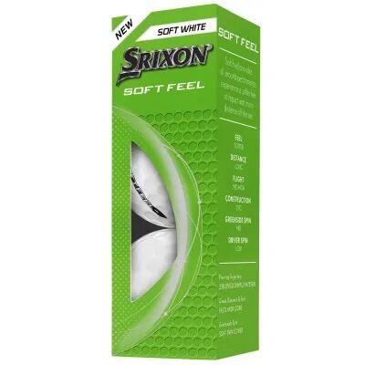 Caixa com 12 bolas de golfe brancas Srixon Soft Feel New 7/7