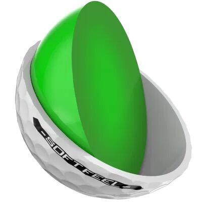 Caixa com 12 bolas de golfe brancas Srixon Soft Feel New 6/7