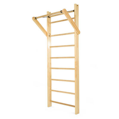 Sprossenwand ausklappbar Turnen Unisex Holz-Natur
