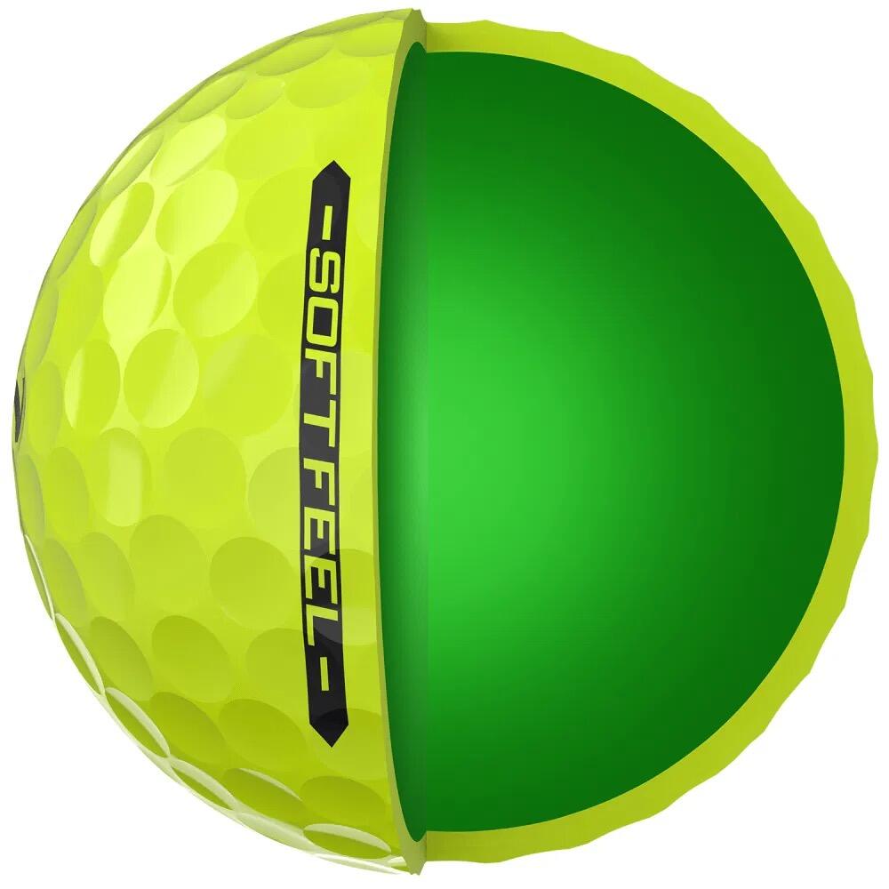 Confezione da 12 palline da golf Srixon Soft Feel Giallo New 5/6