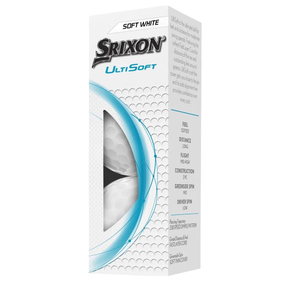 Boite de 12 Balles de Golf Srixon Ultisoft Blanche New 7/7