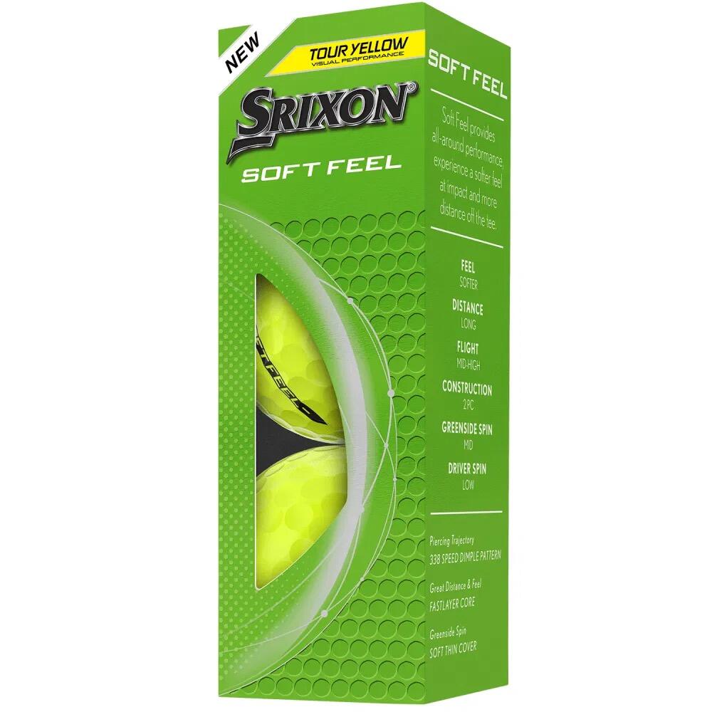 Confezione da 12 palline da golf Srixon Soft Feel Giallo New 6/6