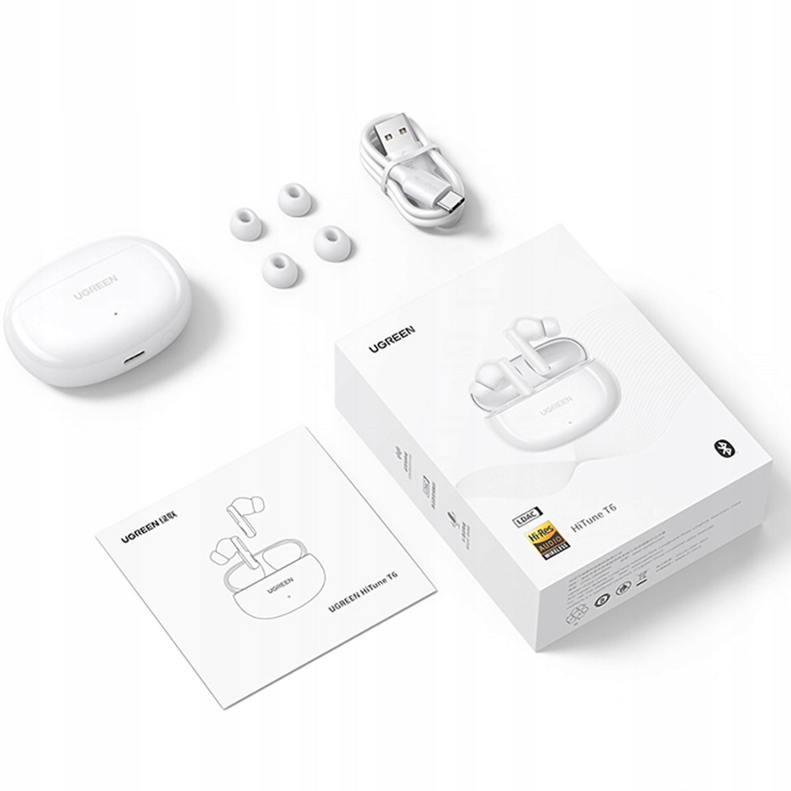 ugreen słuchawki hitune t6 bezprzewodowe anc bluetooth kabel usb-a - usb-c 4/7