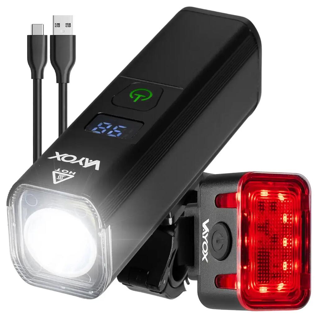 Комплект лампи велосипедни VAYOX VA0071 + VA0152 предна и задна USB-C