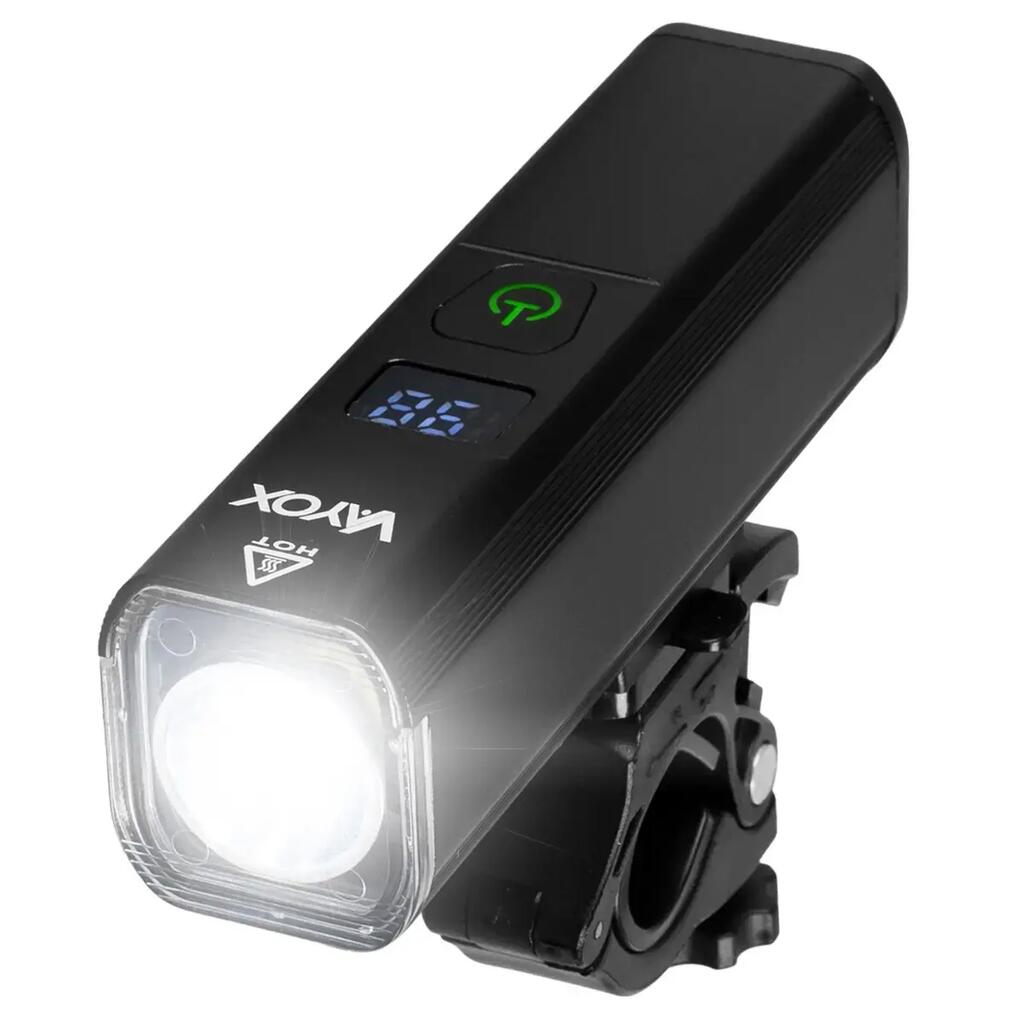 Predné svetlo na bicykel Vayox VA0071 1300lm, akumulátorové, LCD powerbanka