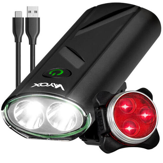 Set di luci per bici VAYOX VA0111 + VA0117 anteriore e posteriore
