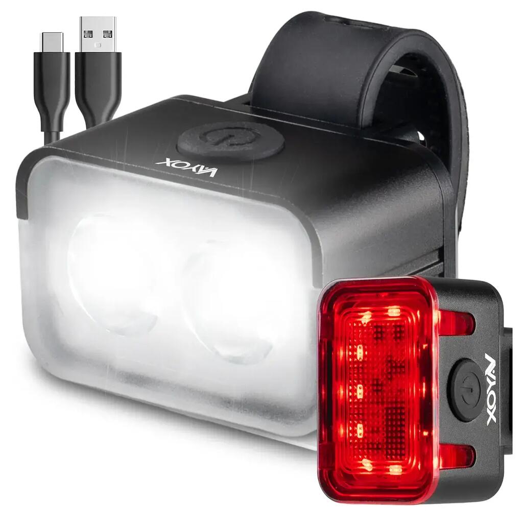 Комплект лампи велосипедни VAYOX VA0153 + VA0152 предна и задна USB-C