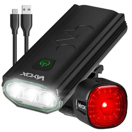 Zestaw lampek rowerowych VAYOX VA0112 + VA0156 przednia i tylna USB-C