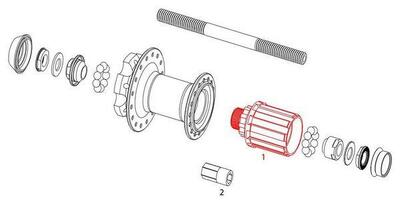 Corpo ruota libera Sram per mozzo Shimano MTH 406
