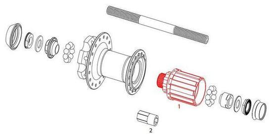 Corpo ruota libera Sram per mozzo Shimano MTH 406