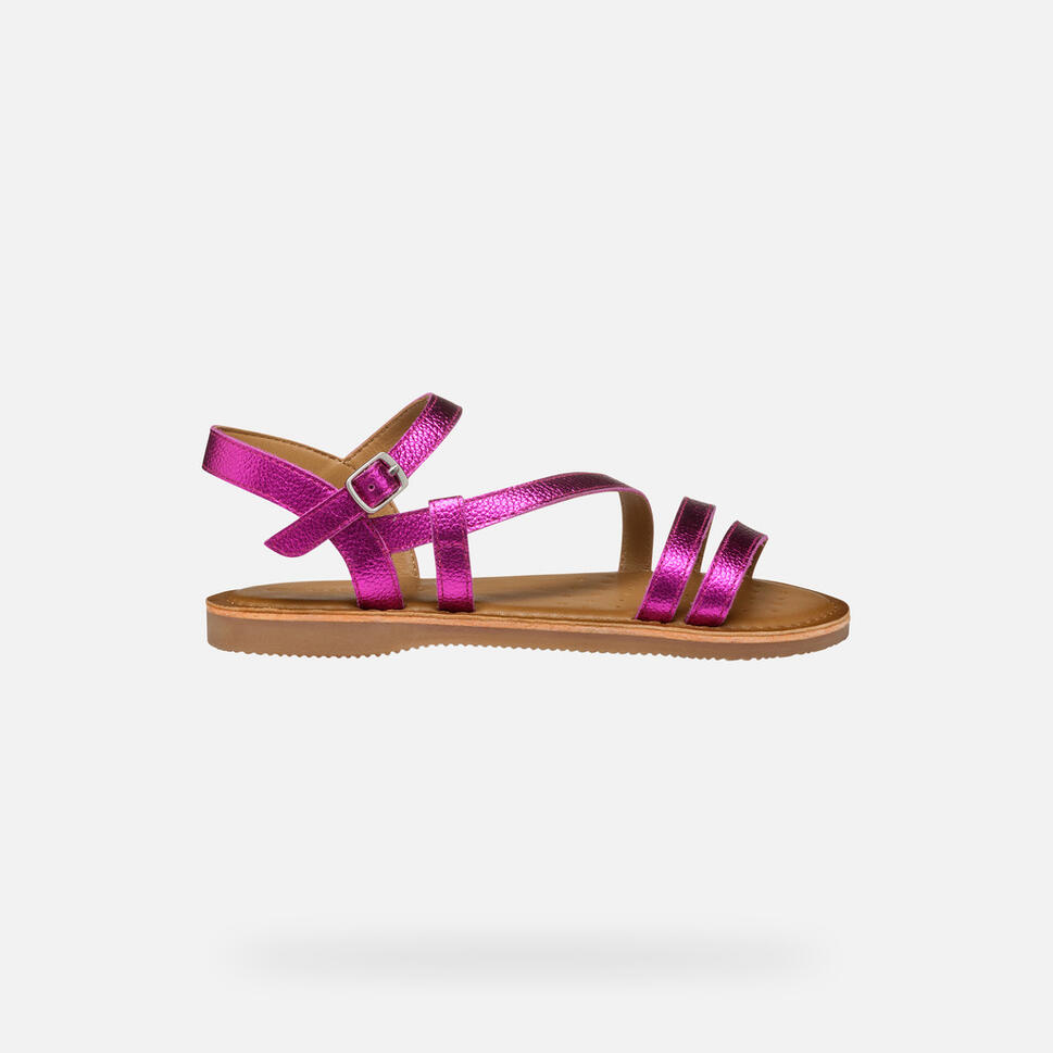 Sandały Geox Model J Sandal Eolie Girl Kolor Rose