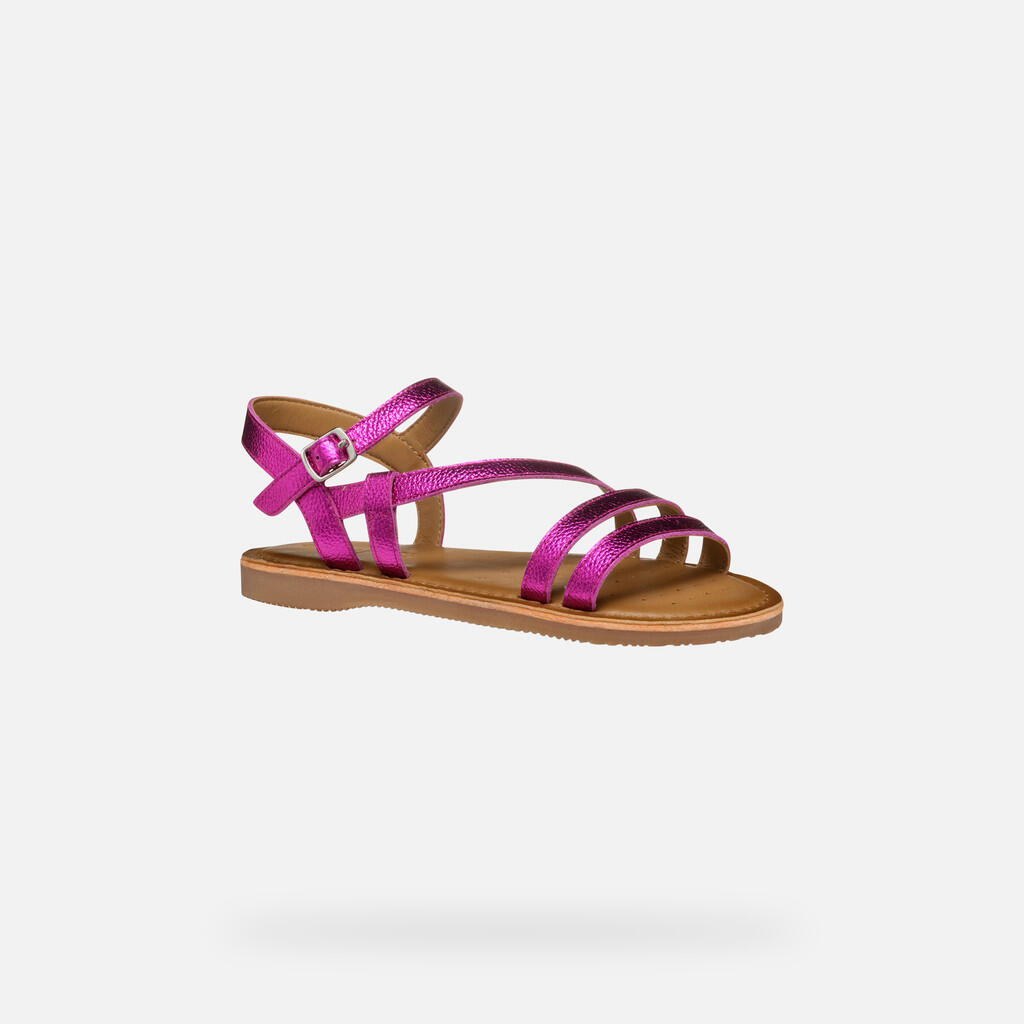 Geox Modelo J Sandal Eolie Girl Cor Rosa 4/7