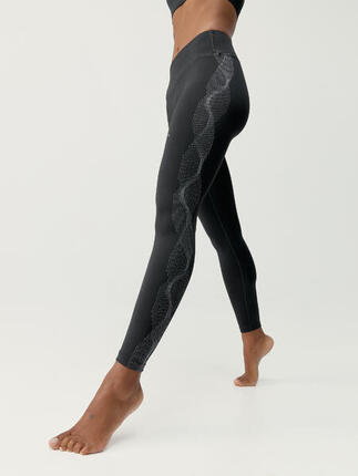 Legging de sport femme Kishi Longueur longue taille mi-haute effet gainant