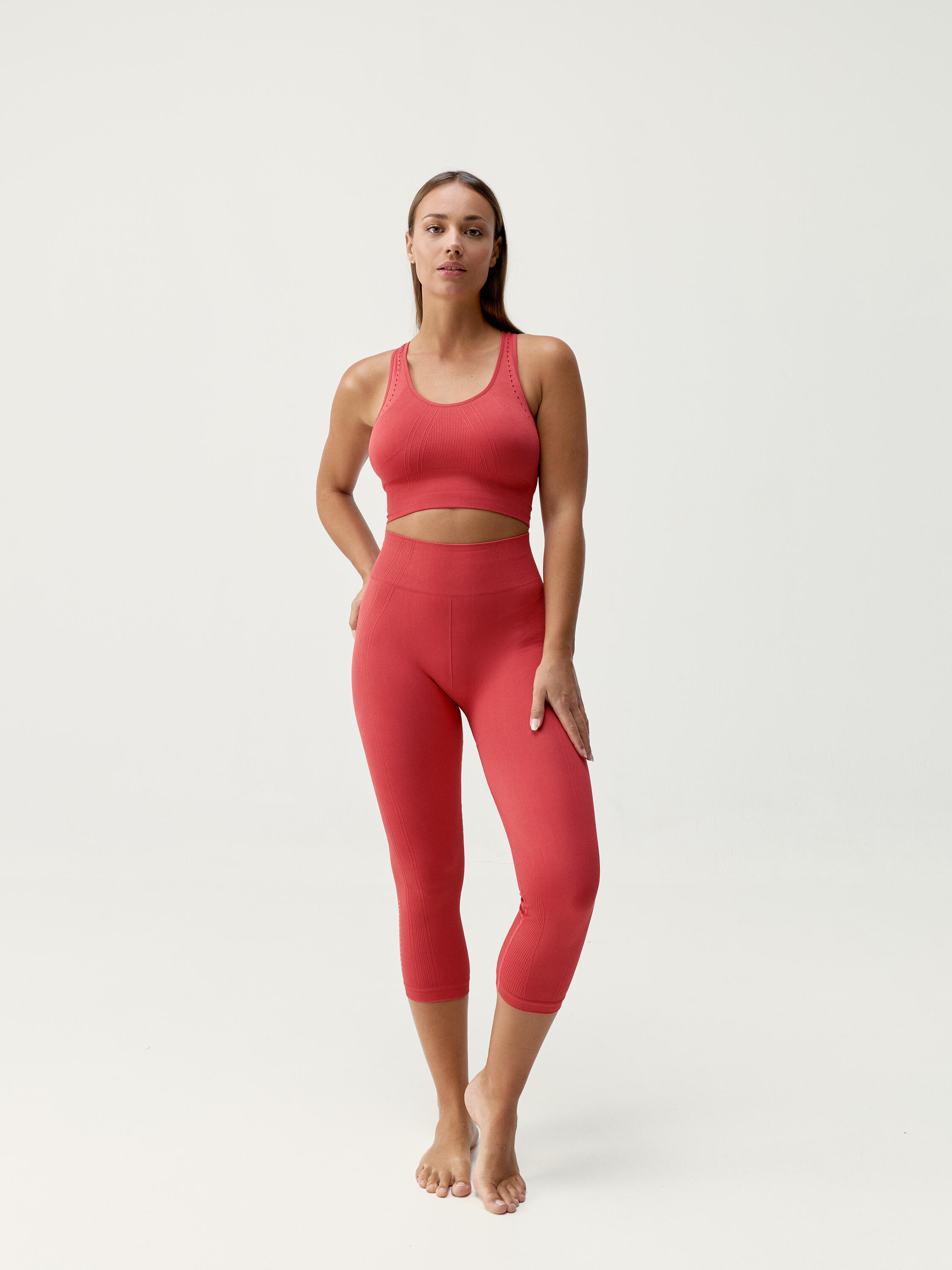 Leggings sportivi da donna Zina Seamless Capri 4/6