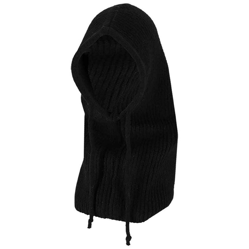 Passamontagna e guanti da donna, neri, alla moda 3/4