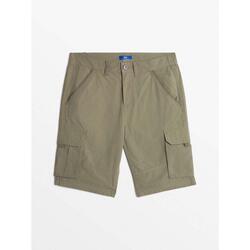 Bermuda ceinture semi-élastiquée avec passants Homme - VALENBER Vert