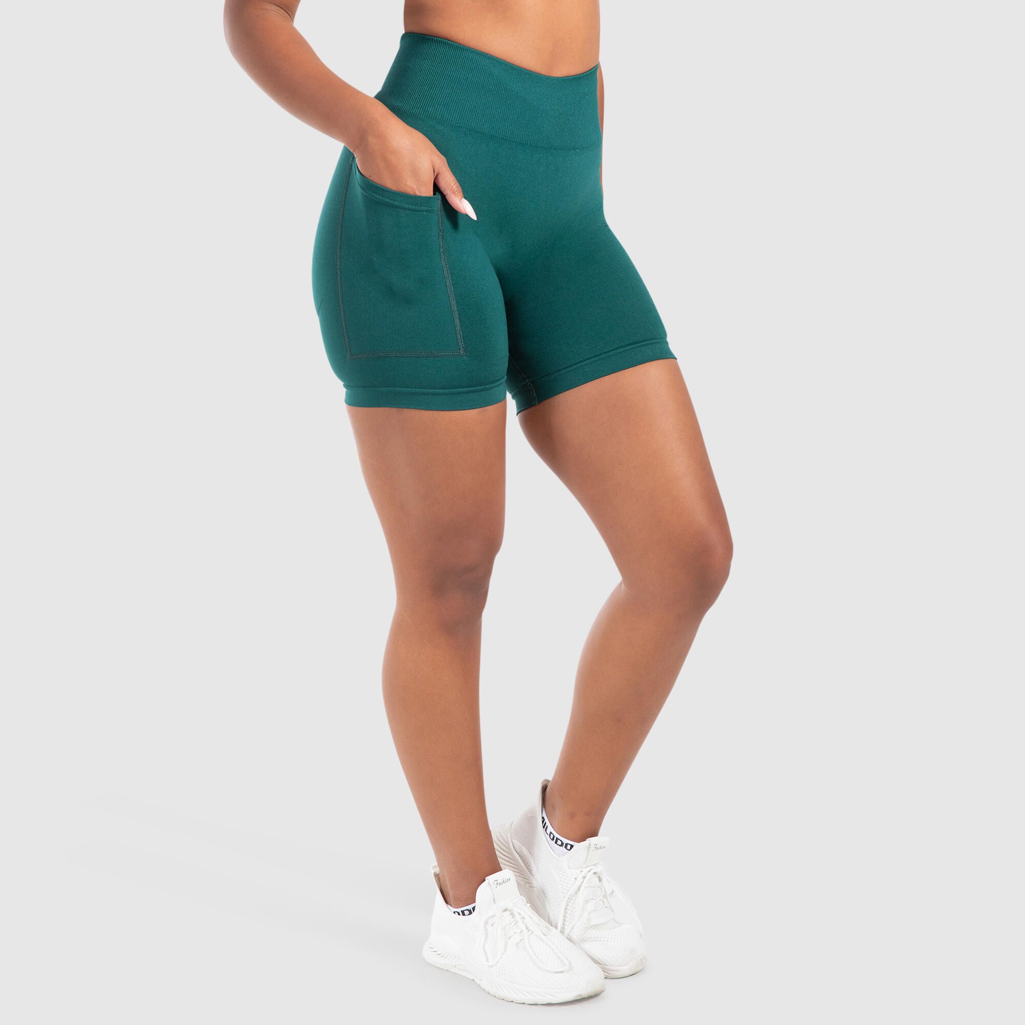 Damen Short Leggings Temmy Dunkelgrün 2/5