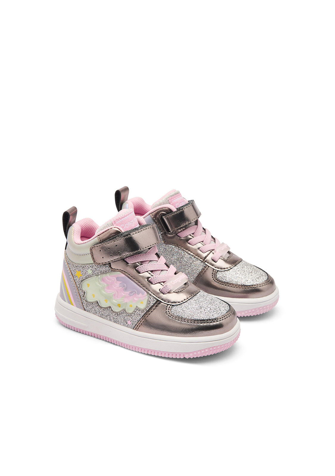 Deportivas Basket Niña Suela Plana - Modelo Cosh224055 Plomo 3/6